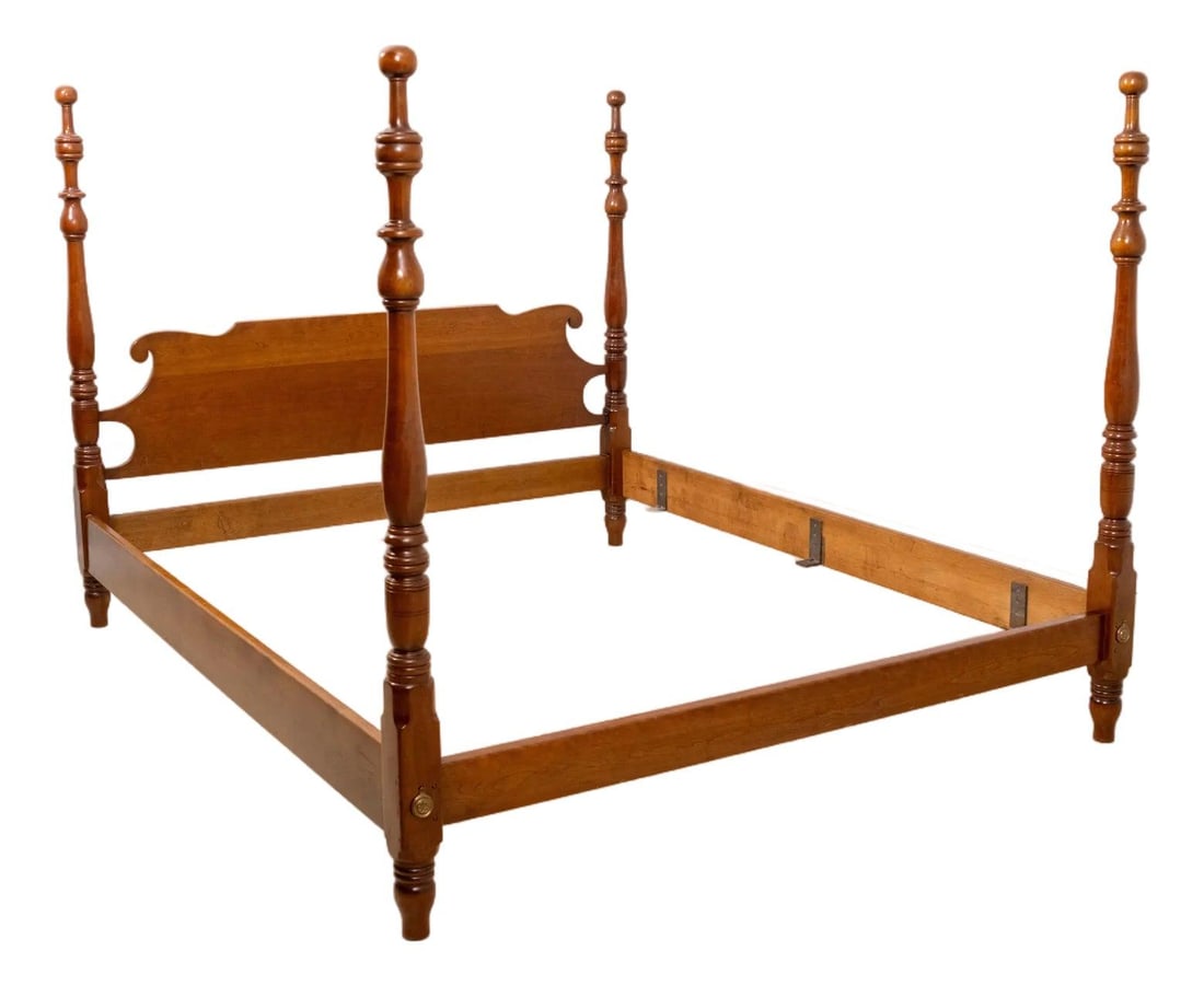 Chippendale Poster Bed in Cherry for California King by L&JG Stickley (1 of 10)