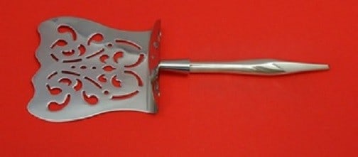 Wallace Soliloquy Sterling Silver Asparagus Server 9.5 Inch Custom: Wallace Soliloquy Sterling Silver Asparagus Server 9.5 Inch Custom This exquisite asparagus server is crafted from high-quality sterling silver by Wallace, featuring a custom-made hollow handle with a