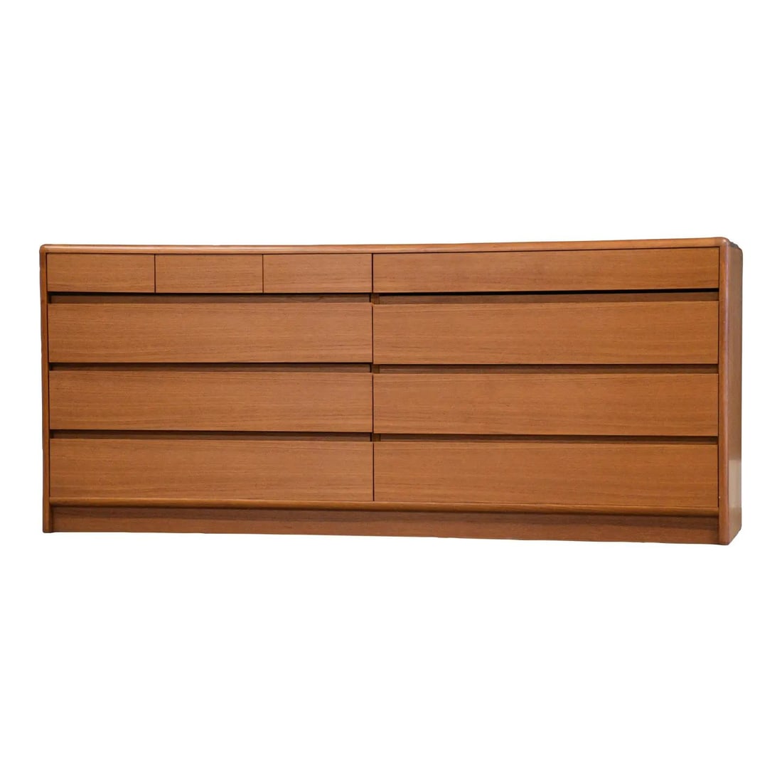 Mid Century Teak Dresser 1960s Danish Modern 69 Inch Wide (1 of 8)