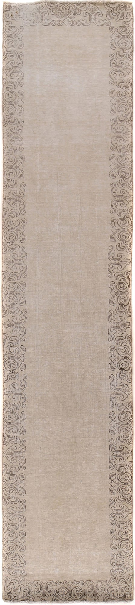 2.5' x 12' Traditional Whitewash Wool Runner Rug from Iran (1 of 7)