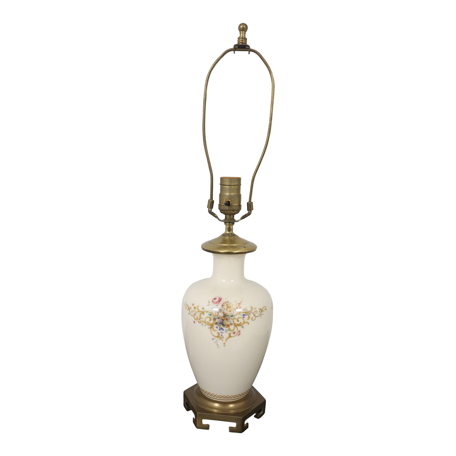 Vintage Lenox Floral Porcelain Table Lamp 23.5 Inches (1 of 6)