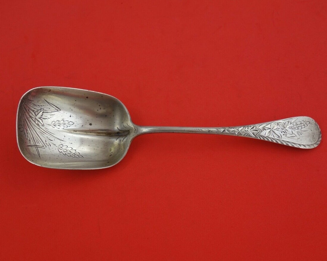 Wood & Hughes Engraved #1 Sterling Silver Preserve Shovel 7.5" (1 of 2)