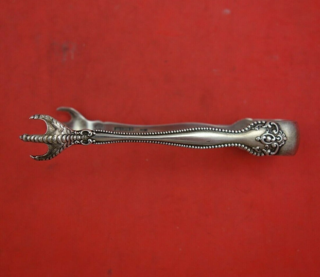 Alvin Raleigh Sterling Silver Sugar Tong 3 7/8 Inch Serving Piece (1 of 3)