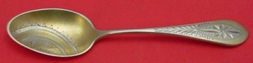 Gorham Sterling Silver Demitasse Spoon Geometric Design 4 1/4 in (1 of 1)