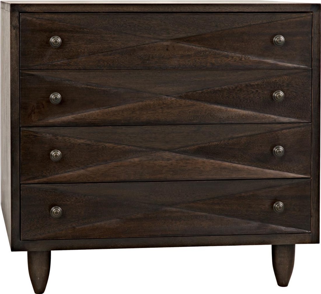 Noir Diamond Chest Blue Ebony Walnut 34H 36W 23D (1 of 1)
