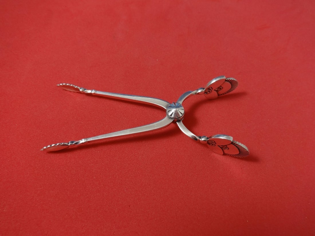 Georg Jensen Cactus Sterling Silver Sugar Nips 4.25 Vintage Serving Pieces (1 of 1)