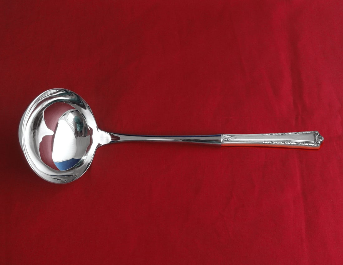 International Sterling Silver Processional Soup Ladle 10 1/2 Inch Custom Design (1 of 2)