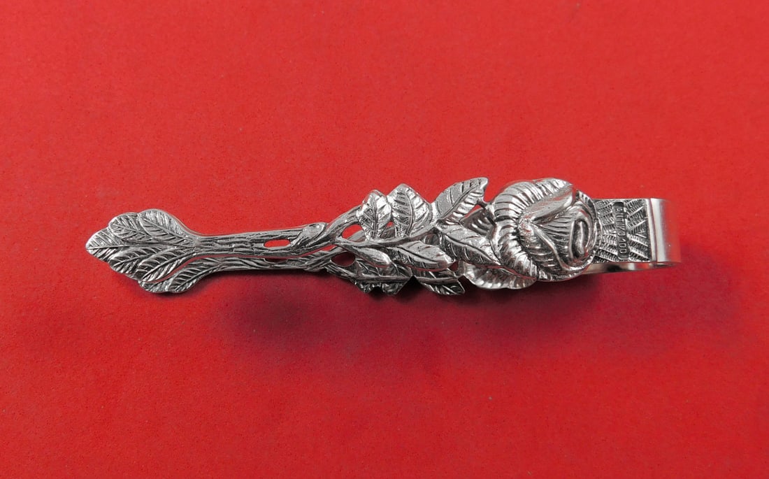 Hildesheimer Rose Sugar Tong .800 or .835 Silver 3 1/4" (1 of 1)