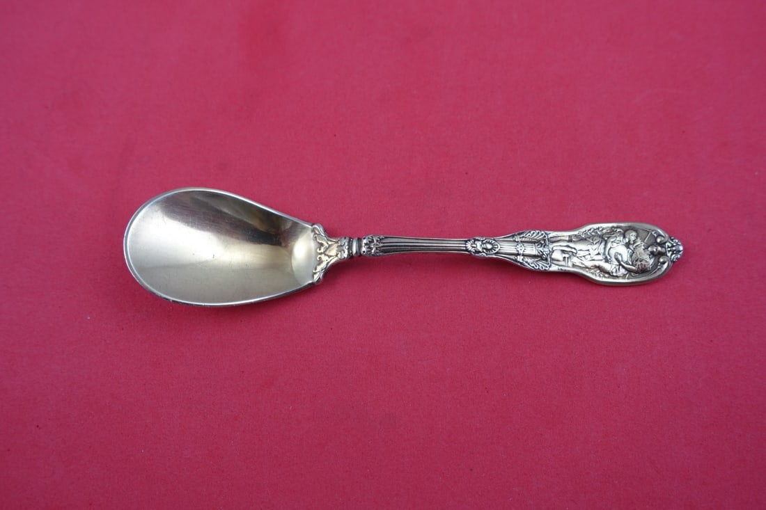 Gorham Mythologique Sterling Silver Ice Cream Spoon Vermeil Bead Back 5 3/4" (1 of 2)