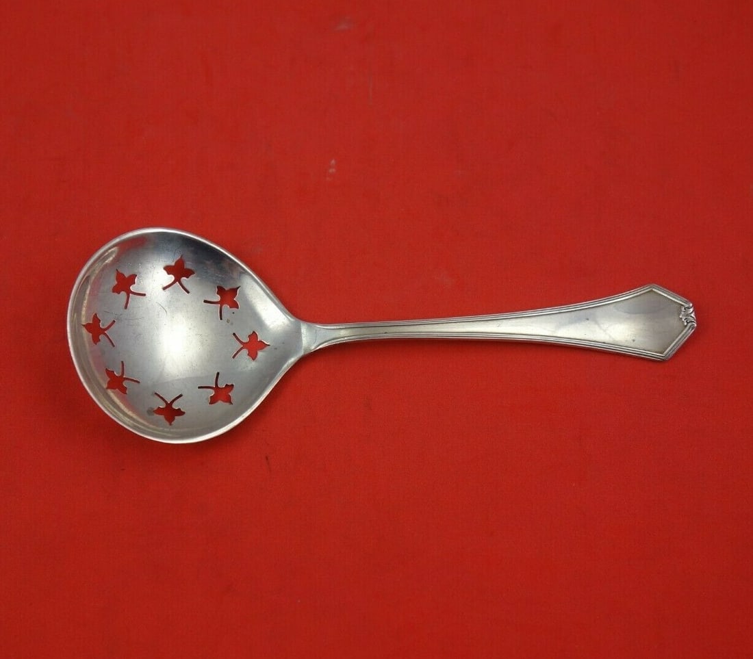SSMC-Saart Simplicity Sterling Silver Pierced Nut Spoon 5.5" (1 of 3)