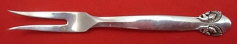 Georg Jensen Bittersweet Sterling Silver Lemon Fork 4.5" Serving (1 of 1)