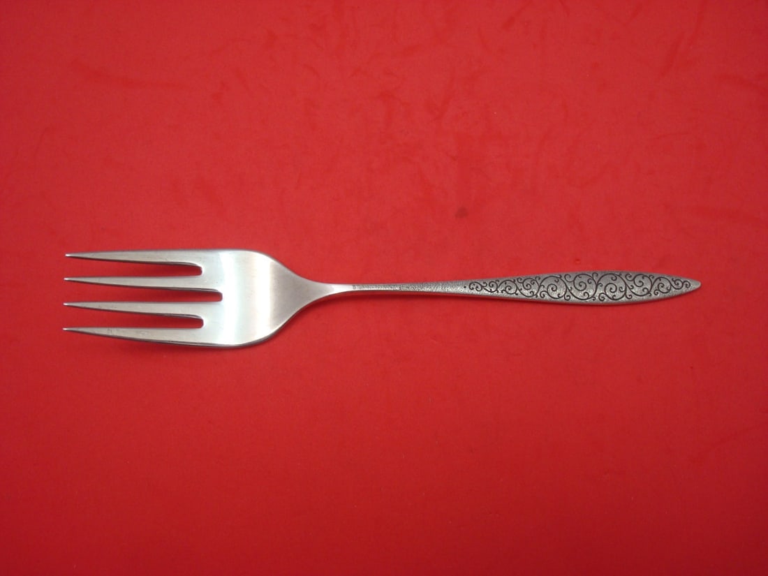 Wallace Spanish Lace Sterling Silver Cold Meat Fork 8.25 Inch Vintage (1 of 2)