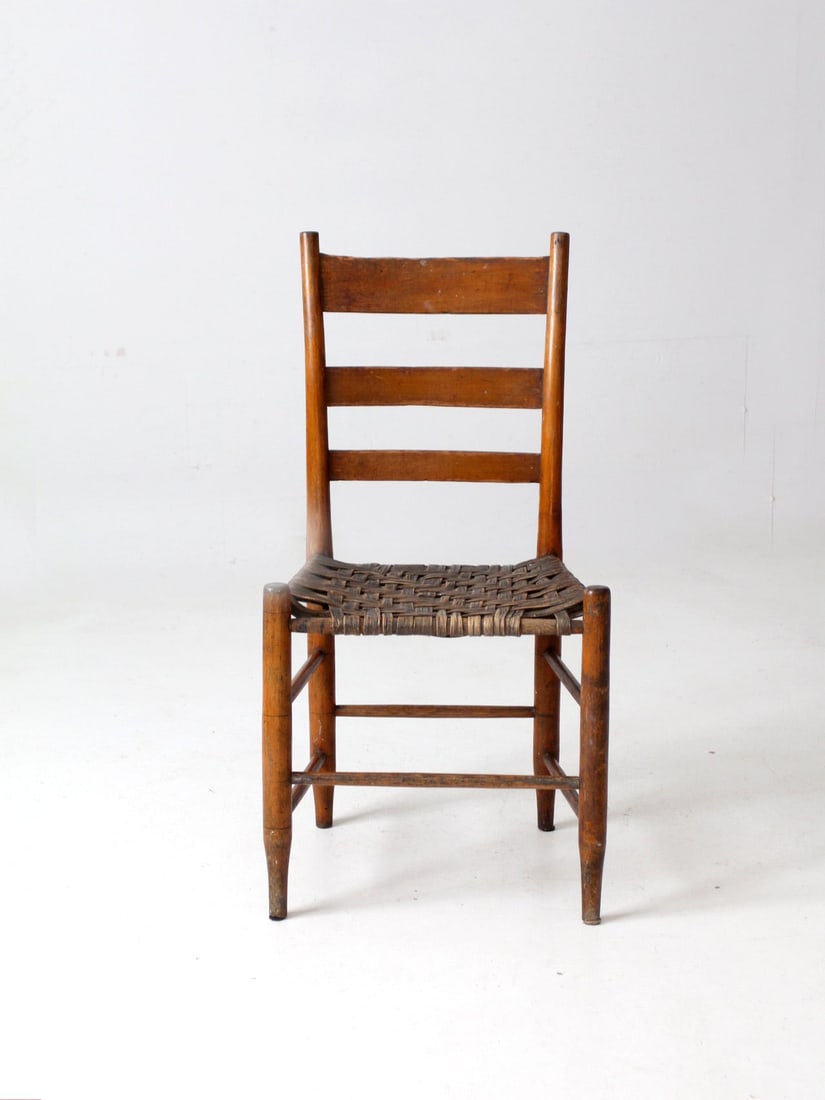 Rustic Antique American Splint Weave Chair with Patina (1 of 9)