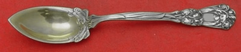 Durgin-Gorham Iris Sterling Silver Grapefruit Spoon Gold Washed 5 3/4" (1 of 2)