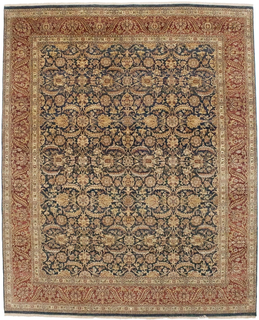 Handmade Floral Wool Area Rug 7'8 x 9'6 Modern Traditional Design (1 of 15)