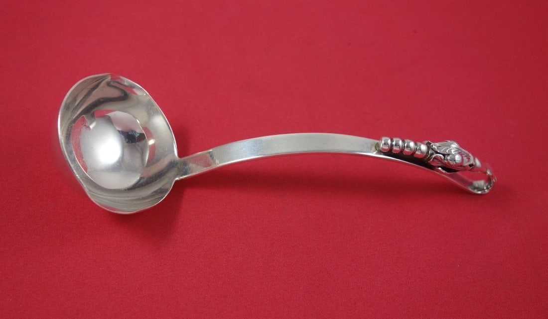 Ramirez Blossom Sterling Silver Sauce Ladle 6.5 Inches with Small Spouts (1 of 1)