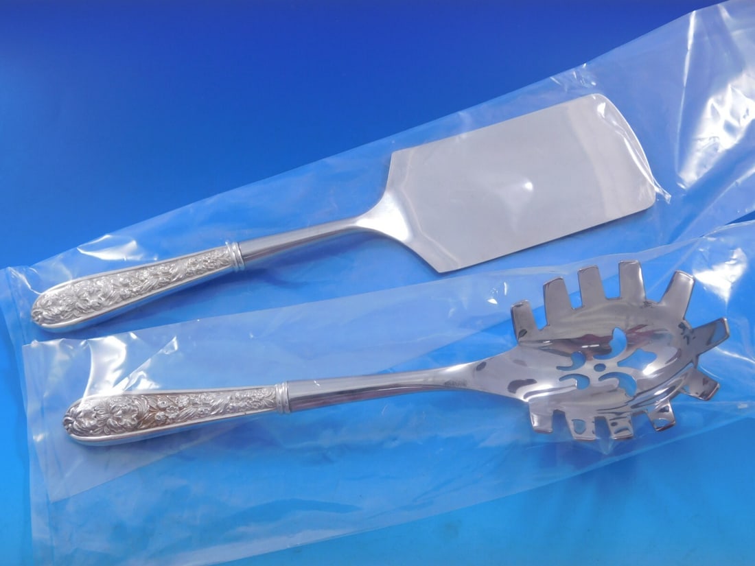 Stieff Corsage Sterling Silver 2pc Pasta Server Set Custom Made (1 of 11)