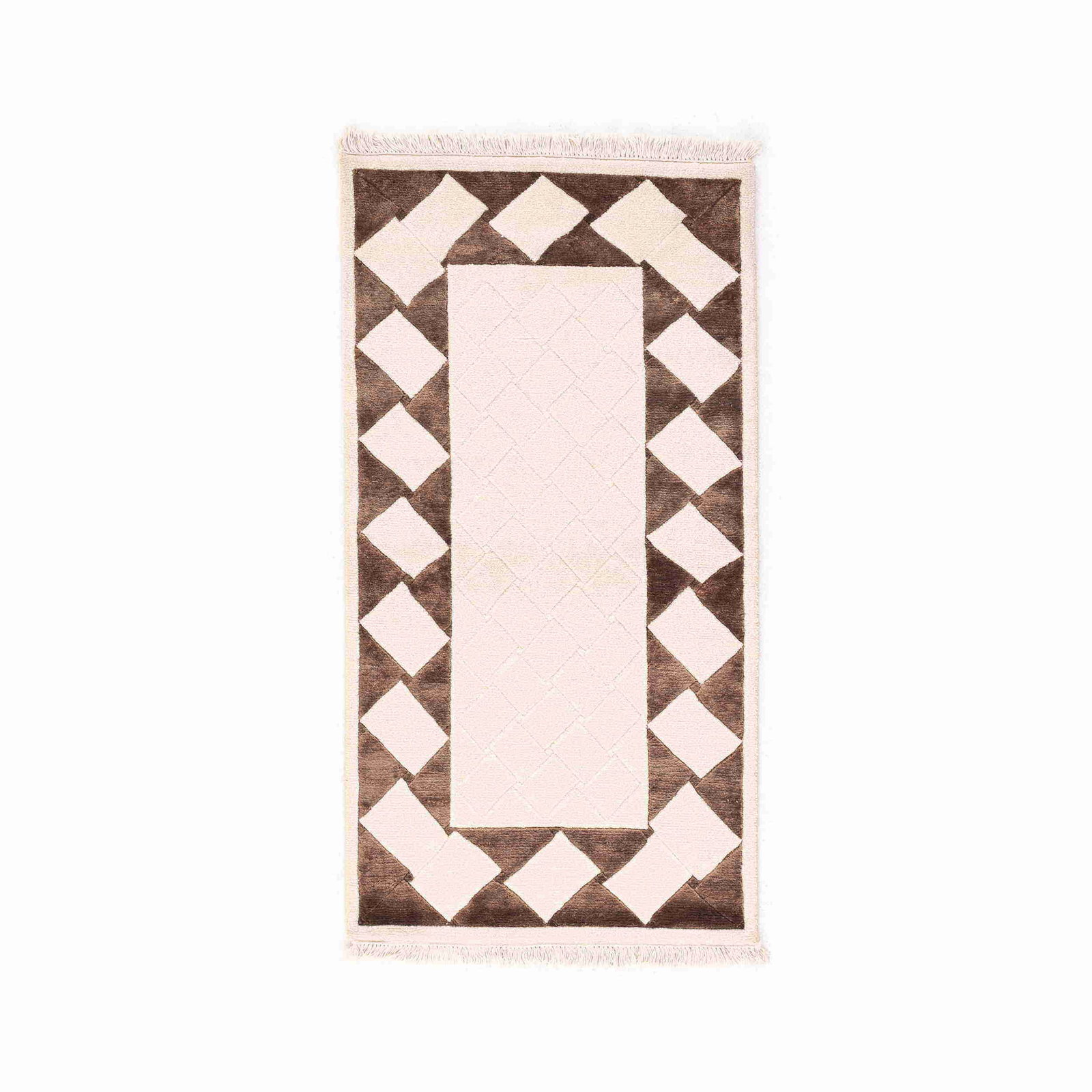 Handmade Modern Wool on Cotton Carpet 31.5 x 60.6 Inches (1 of 8)