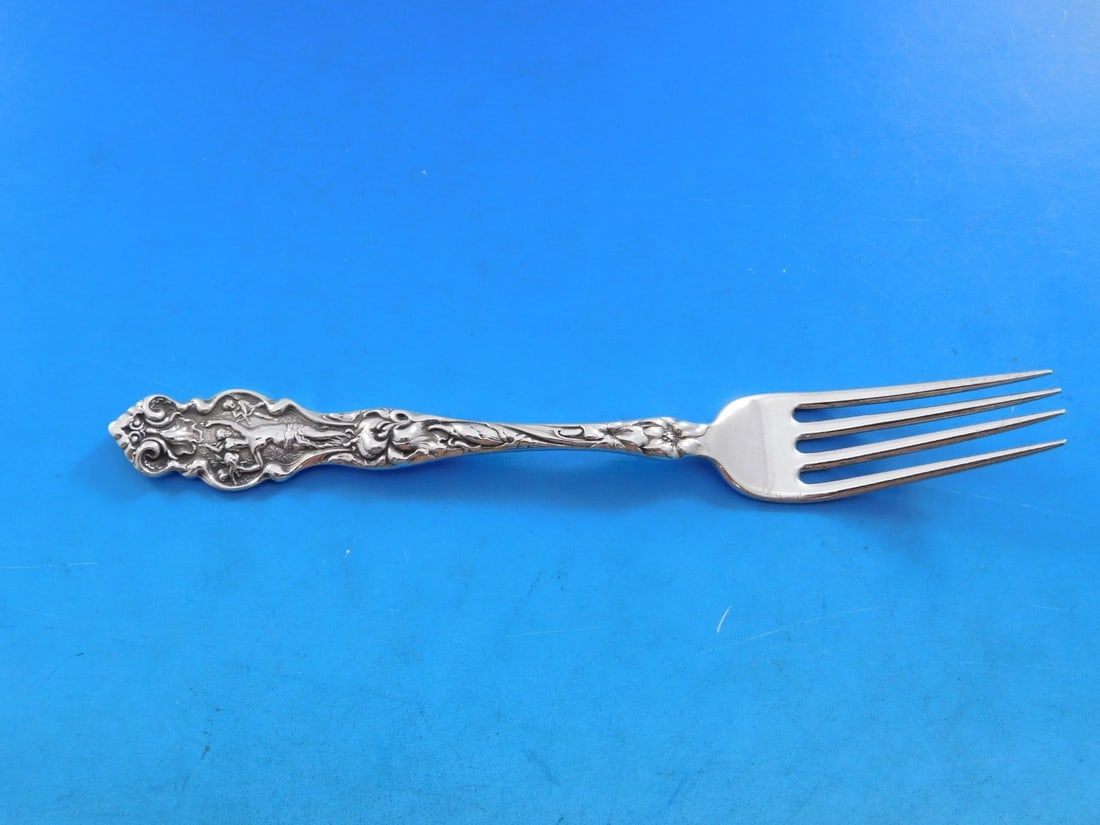 Wallace Irian Sterling Silver Junior Fork Art Nouveau 6.25" (1 of 5)