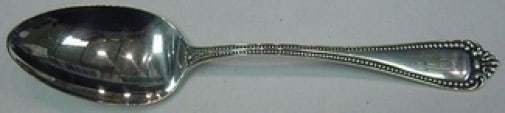 Wallace Number 4 Sterling Silver Beaded Soup Spoon 6 3/4" (1 of 2)