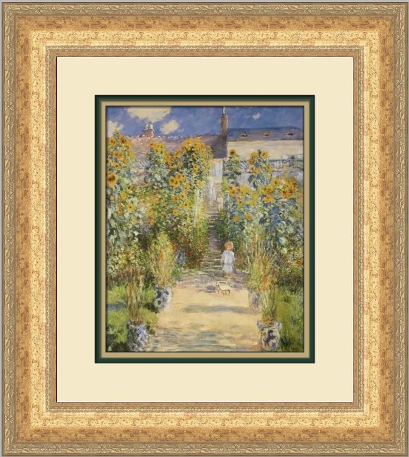 Claude Monet The Artist's Garden in Vetheuil Framed Print 1993 (1 of 2)