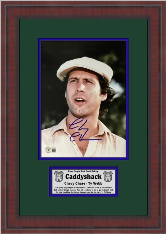 Chevy Chase Caddyshack Signed Photo Display with Beckett Authentication (1 of 6)