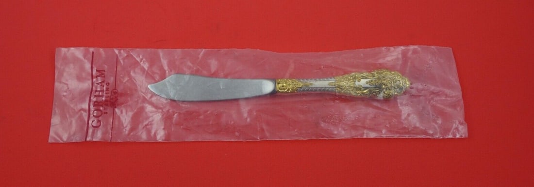 Gorham Crown Baroque Gold Sterling Silver Master Butter Knife 6 7/8" (1 of 2)