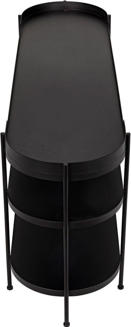 Noir Cassio Collection Industrial Black Steel Sideboard 32H x 79W x 20D (1 of 8)