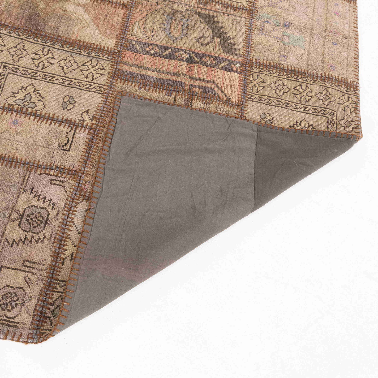 Authentic Handmade Patchwork Wool Carpet 45.7x70.5 - 3