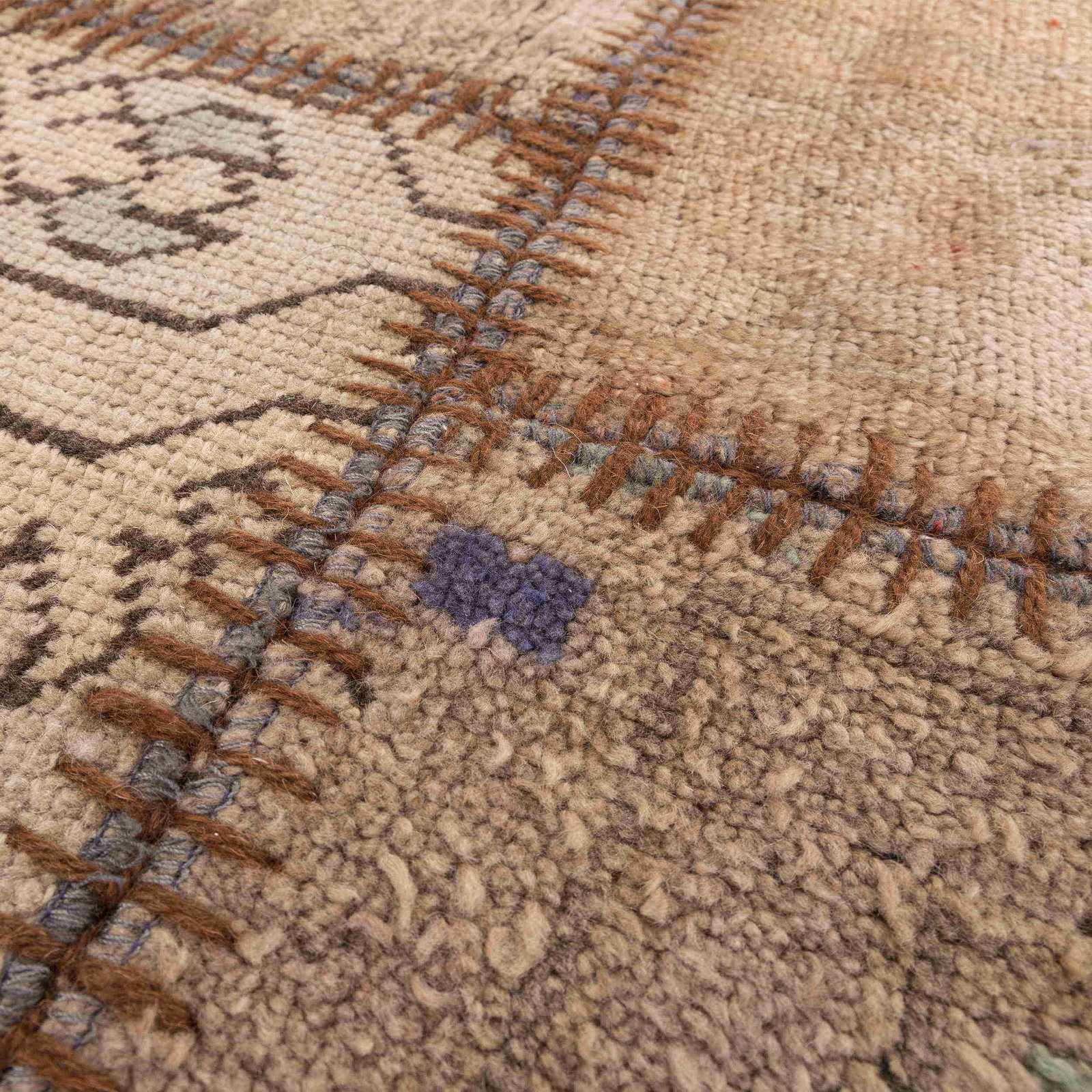 Authentic Handmade Patchwork Wool Carpet 45.7x70.5 - 4