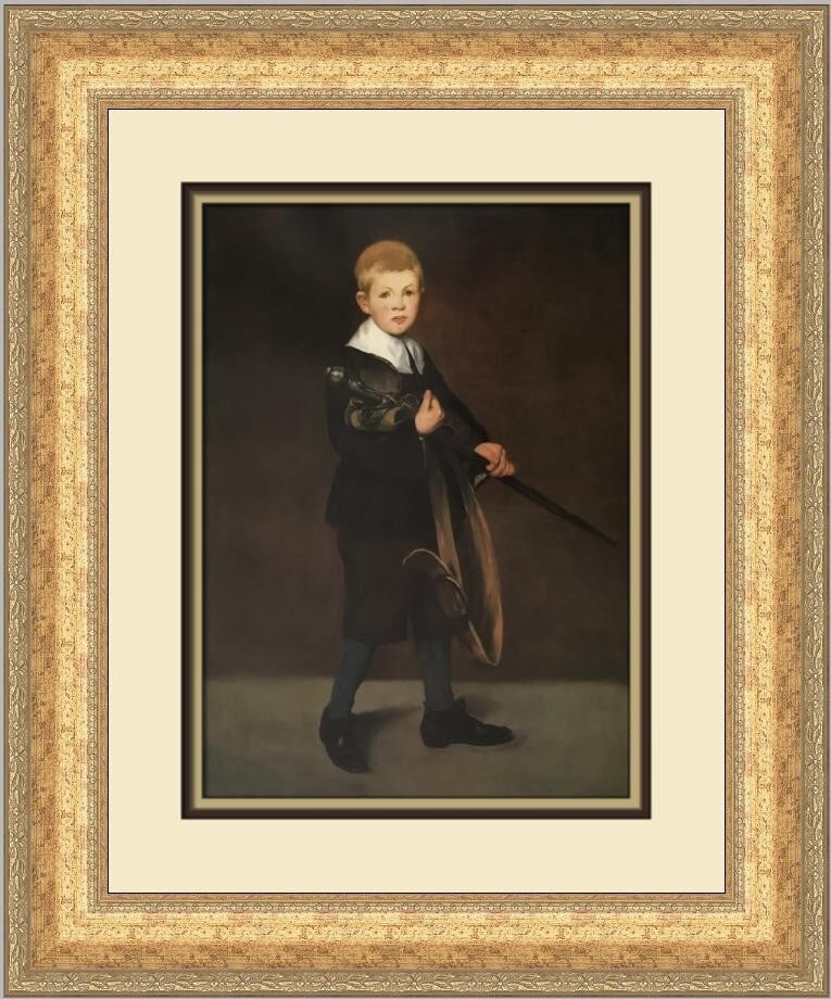 Edouard Manet Portrait of a Boy with a Sword Custom Framed Art Print (1 of 3)