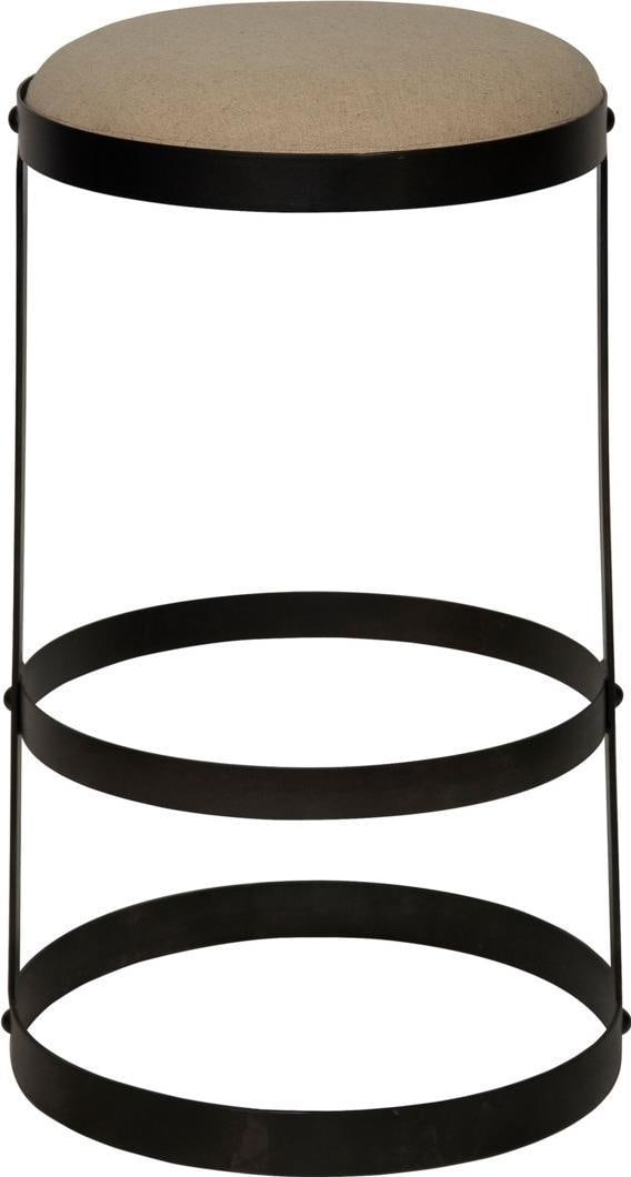 Dior Collection Black Matte Stool Industrial Style Backless (1 of 1)