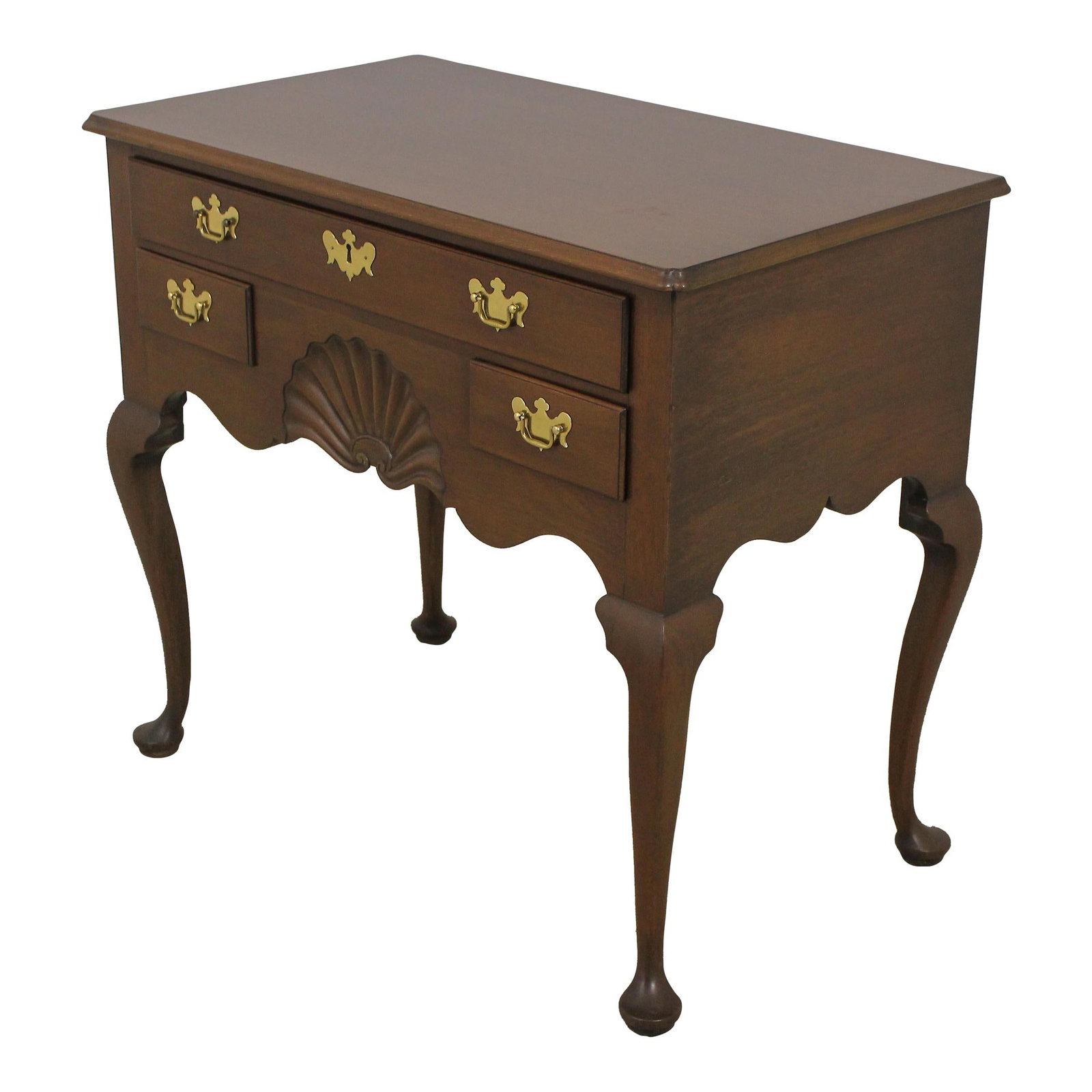 Kittinger HN-22 Historic Newport Mahogany Lowboy Dovetailed Drawer Solid Brass Hardware (1 of 10)
