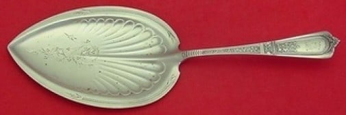 Gorham Domestic Sterling Silver Brite Cut Pie Server 9": Gorham Domestic Sterling Silver Brite Cut Pie Server 9" This exquisite pie server hails from the renowned Domestic pattern by Gorham, showcasing a beautiful brite cut finish. Crafted from all sterling
