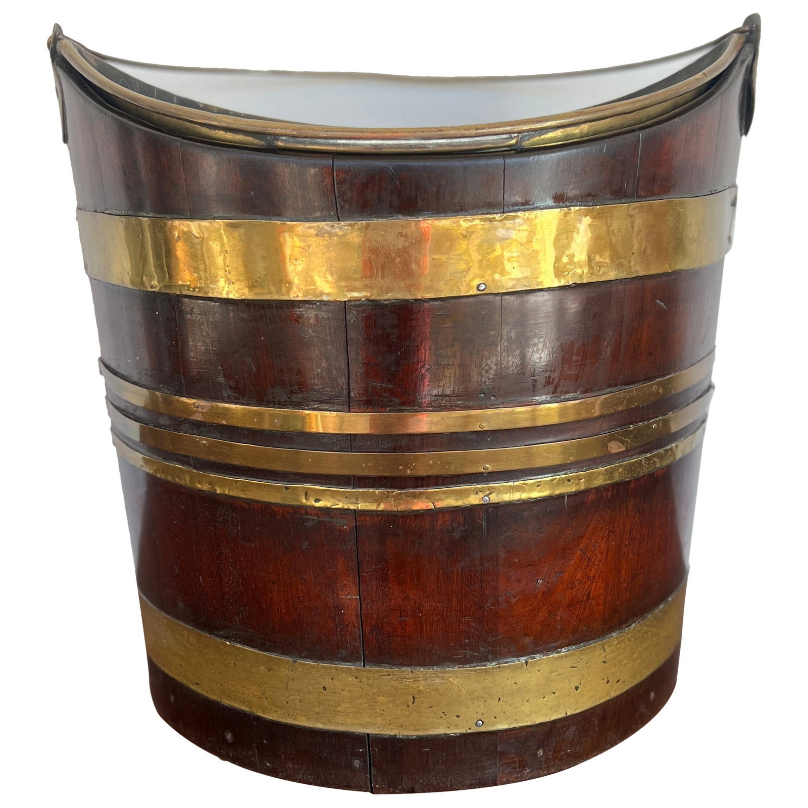 George III Mahogany Brass Kindling Bucket Circa 1800 (1 of 9)