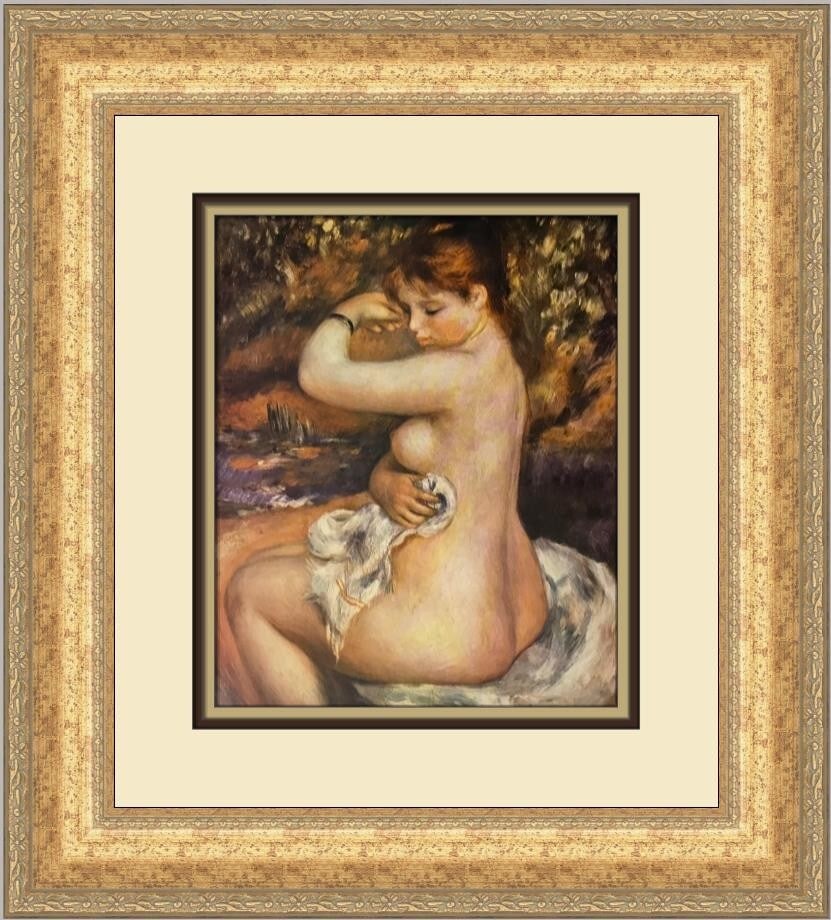 Edgar Degas After The Bath Custom Framed Print 18 x 17 (1 of 2)