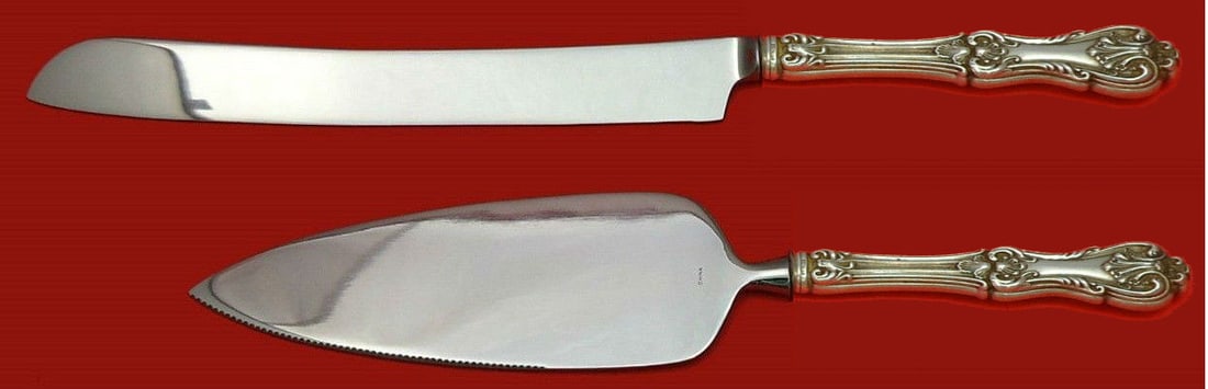 Frank Smith Federal Cotillion Sterling Silver Wedding Cake Set 2pc (1 of 1)