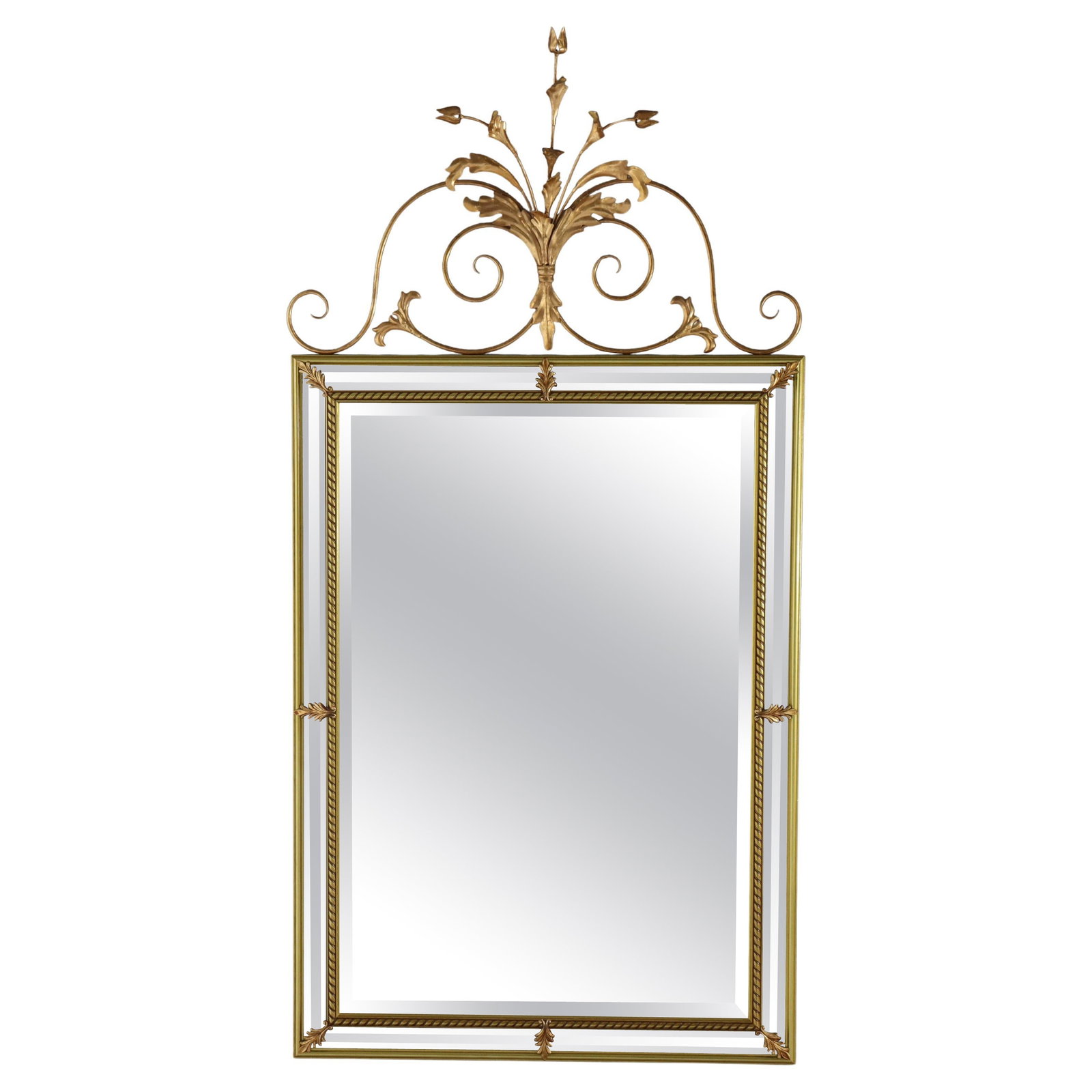 Vintage French Louis XVI Gilt Wall Mirror 66.5 in C1940 (1 of 13)