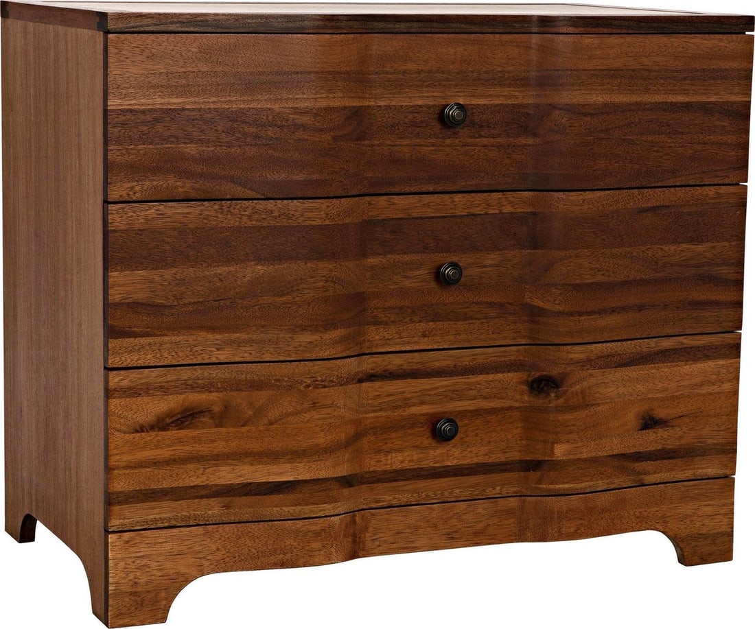 Noir Claudie Chest Dark Walnut Classic Design Ample Storage (1 of 15)