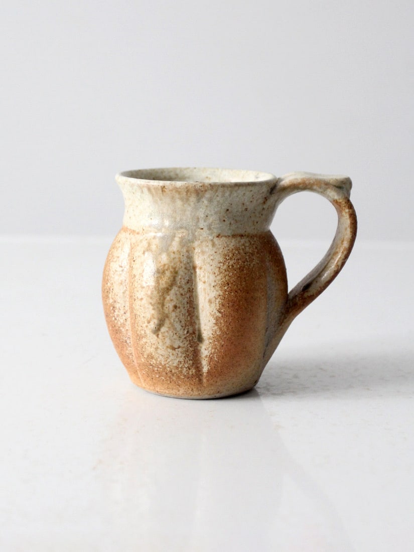 Handmade Vintage Studio Pottery Mug with Bulb Ridged Design (1 of 12)