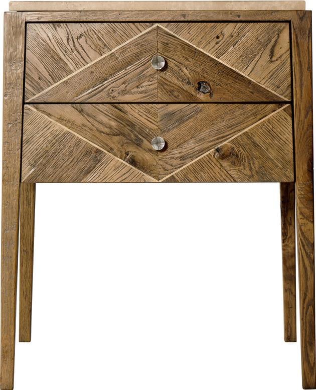 Theodore Alexander Echo Oak Nightstand Vintage Style with Soft-Closing Drawers (1 of 4)