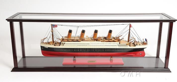 Elegant Dark Mahogany Display Case for Cruise Liners 44.8 Inches (1 of 8)