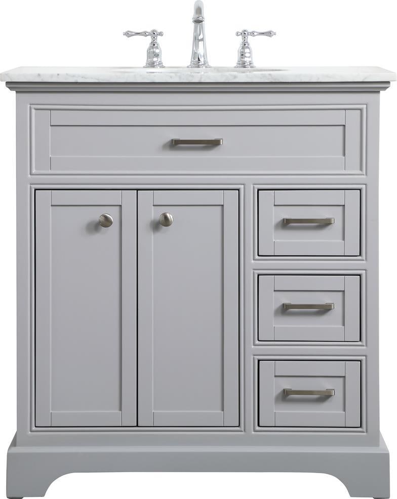 Elegant Lighting Contemporary Grey Bathroom Vanity with Storage (1 of 1)