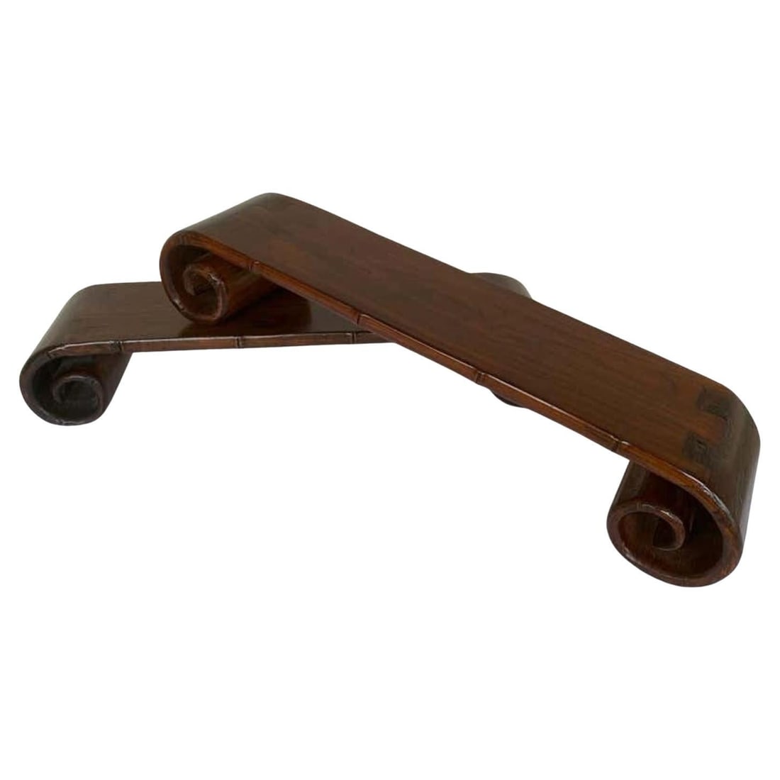 Set of 2 19th Century Chinese Carved Hardwood Bamboo Stands (1 of 11)