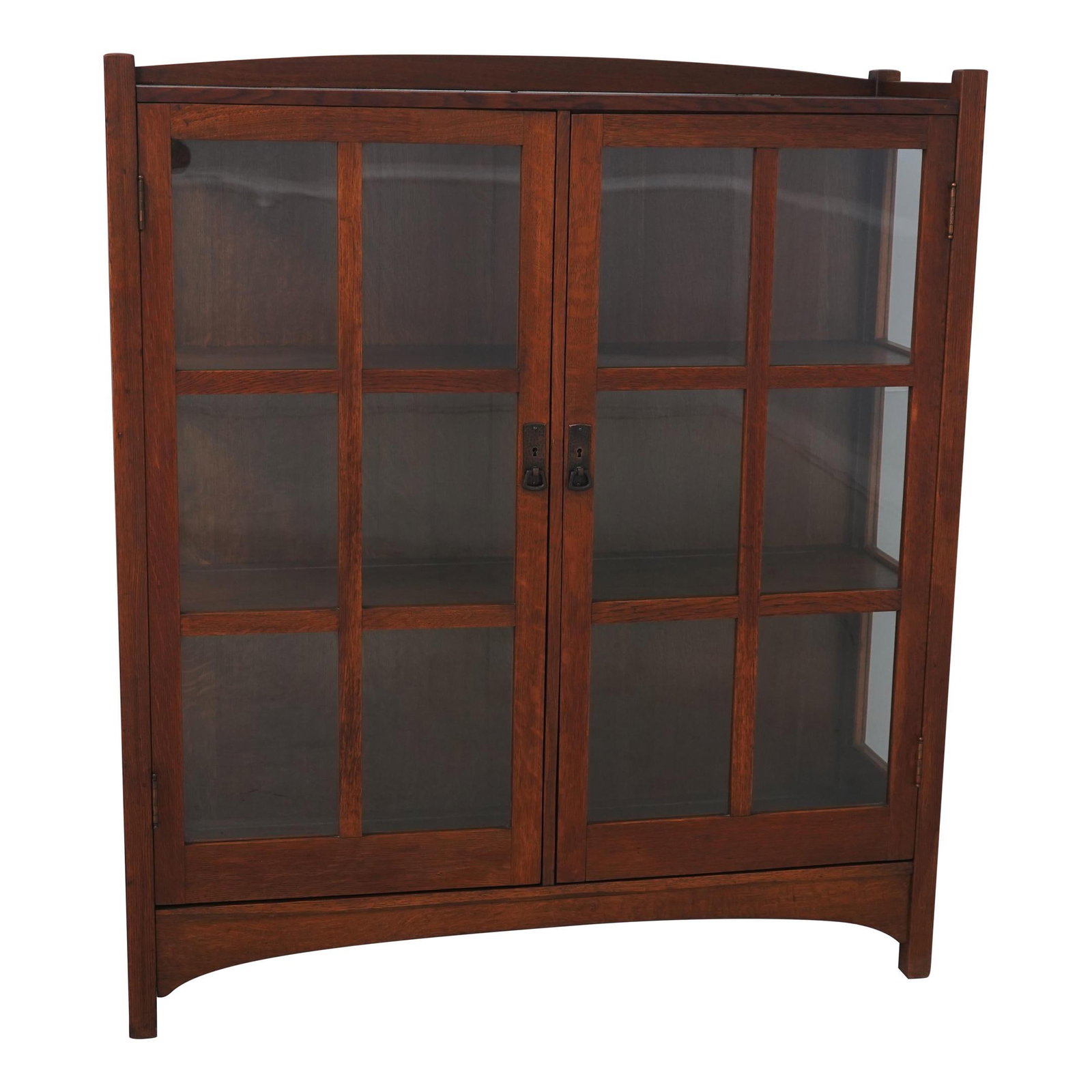 L&JG Stickley Antique Mission Oak 2 Door Bookcase Vintage Cabinet (1 of 10)