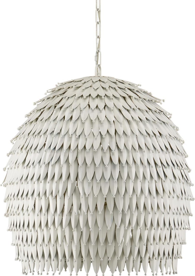 Currey Overlay Pendant Light Clear Silver Finish 25.5H 24W 24D Dimmable 3 Bulb (1 of 6)