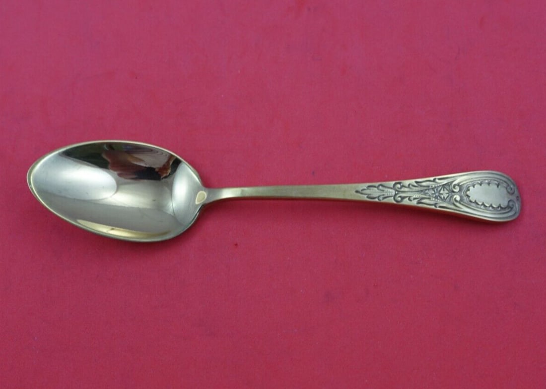 Tuttle Windsor Castle Vermeil Sterling Silver Teaspoon 6 Inch Flatware (1 of 3)