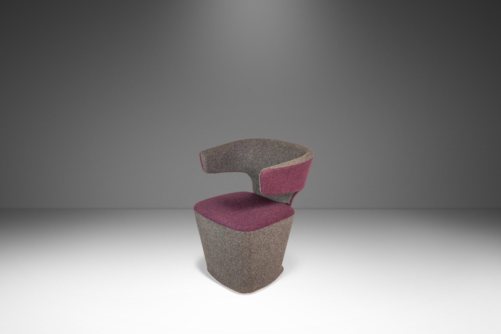 Mohair Sculptural Lounge Chair Bison Design by Simon Pengelly for Allermuir UK 2010s: Mohair Sculptural Lounge Chair Bison Design by Simon Pengelly for Allermuir UK 2010s This Post Modern "Bison" accent sculptural lounge chair was designed by Simon Pengelly for Allermuir in the United
