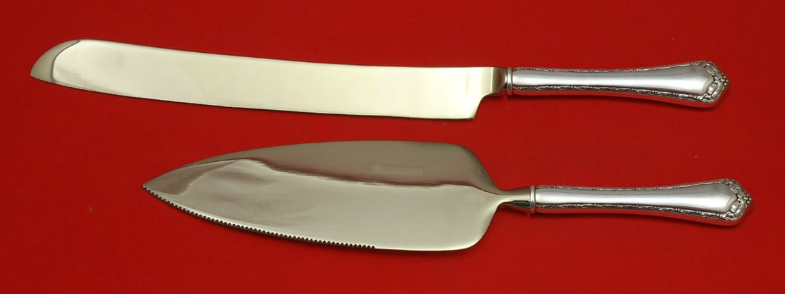 Easterling Rosemary Sterling Silver 2pc Wedding Cake Set (1 of 1)