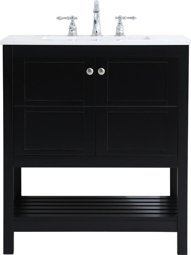 Elegant Lighting 30 Inch Victorian Style Bathroom Vanity Brushed Nickel (1 of 1)